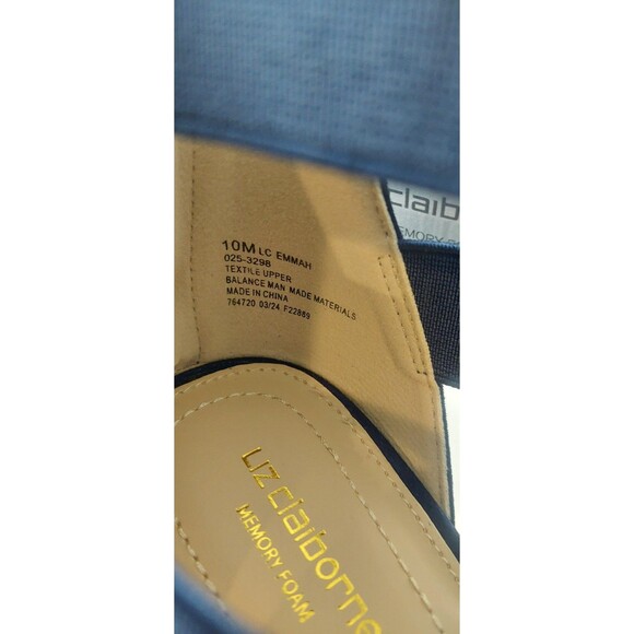 Liz Claiborne Women's Size 10 Emmah Heeled Sandals 10M Navy Blue Strappy - Picture 11 of 14